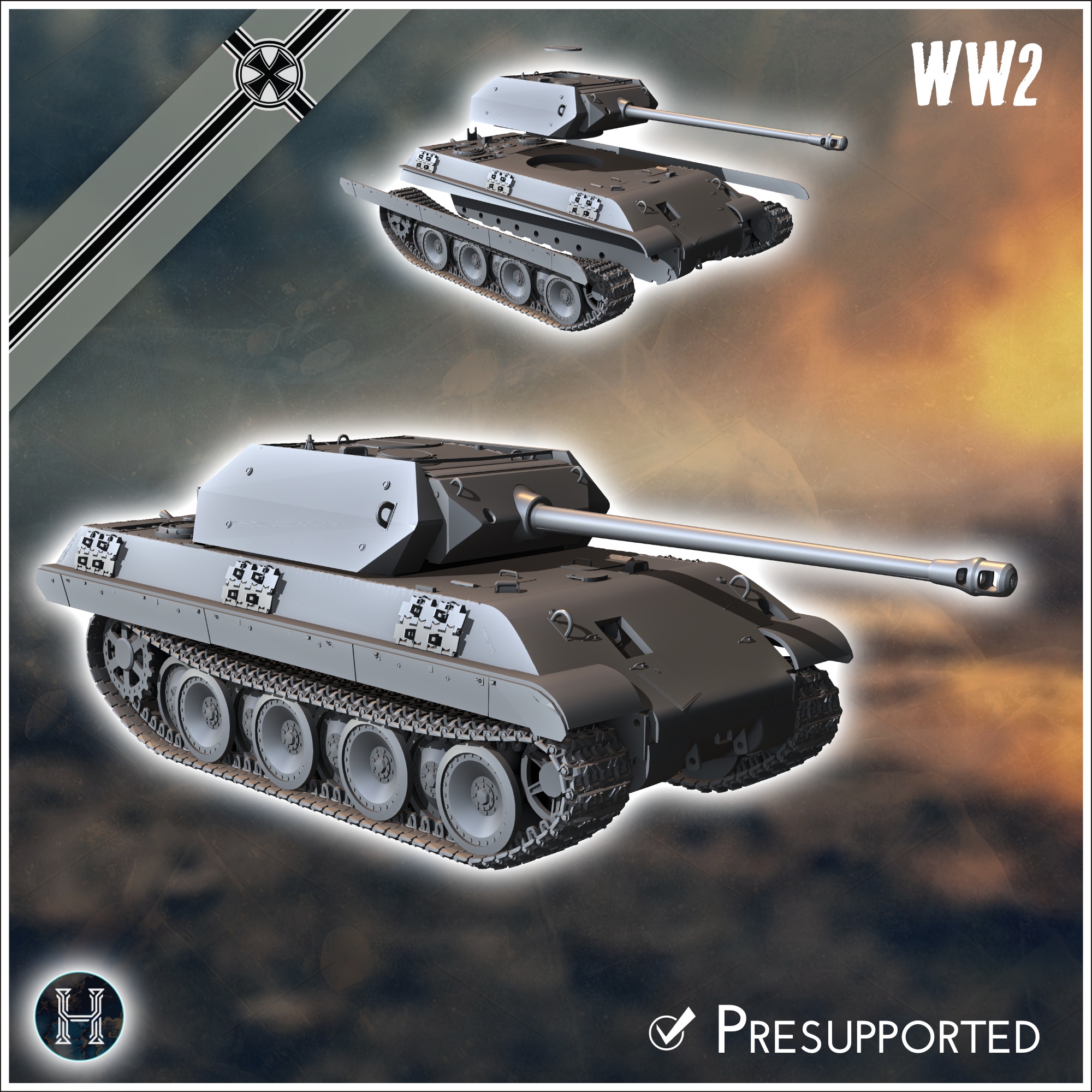 Panzer V Panther M10 Ersatz - Germany US Western Front 1944 Battle of Bulge WWII